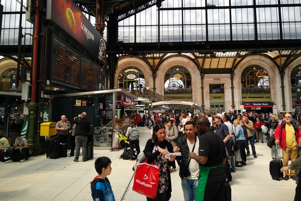 Gente en la Gare de Lyon